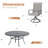  8-Person Patio Dining Set with 60" Round Dining Table and 8 Padded Textilene Swivel Chairs-380293292