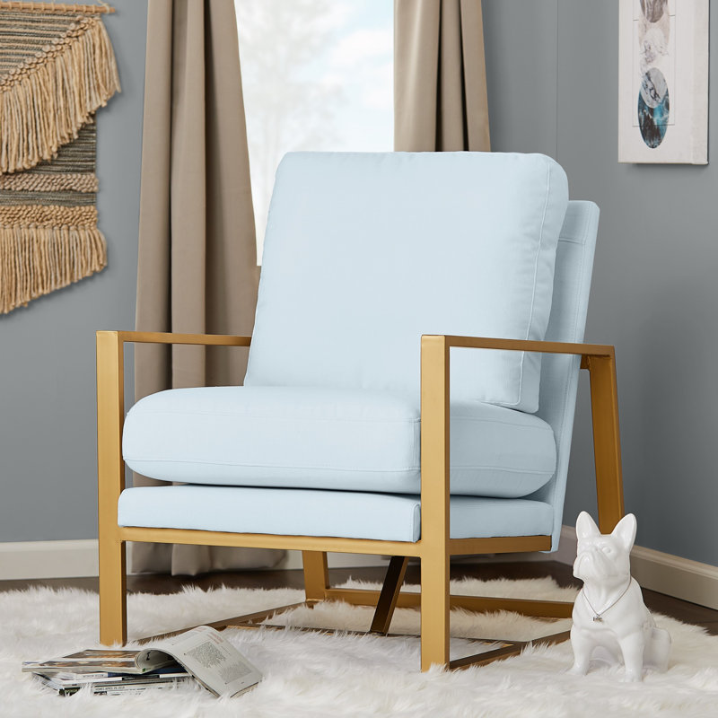 Adore Decor Hazel Accent Chair, Sky Blue