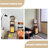 Yellow + White + Brown + Silver Solid Wood + Stainless Steel Display Cases-120836351