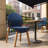Holiday - 4-Pack Grey Blue Chairs – Red Oak Wood Legs & PP Seat, Indoor Dining & Living Room Furniture Set-662676424