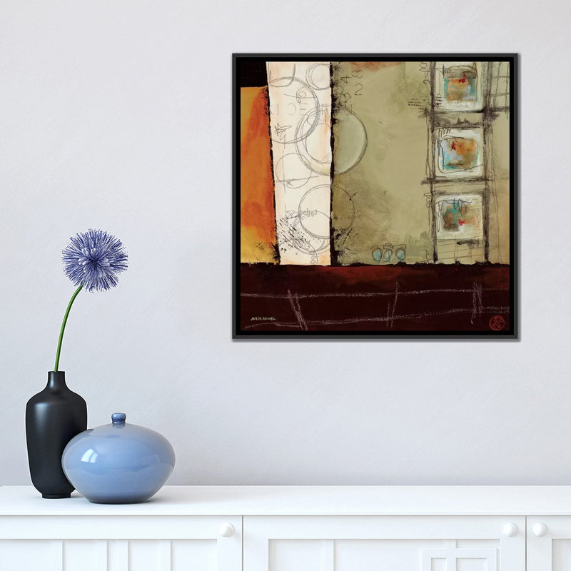" Unity I " by Julie Havel, 18" H x 18" W x 1.5" D, Black Floater Framed Canvas, No Mat