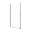 Porte de douche pivotante semi-sans cadre en chrome avec verre transparent