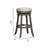 Keisha Swivel Upholstered Faux Leather Counter Stool with Solid Wood Frame-1485643504-1485643512-1485643470