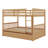 Full Over Full Rubber Wood Bunk Bed With Trundle, Ladder And Guardrails-106347411