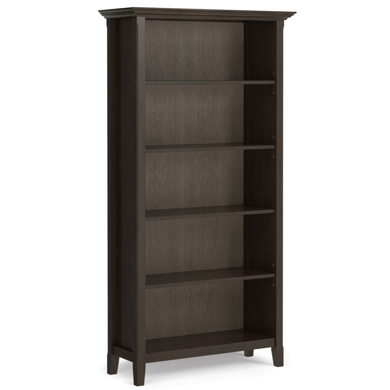 Bibliothèque 36 pouces en bois massif brun Hickory