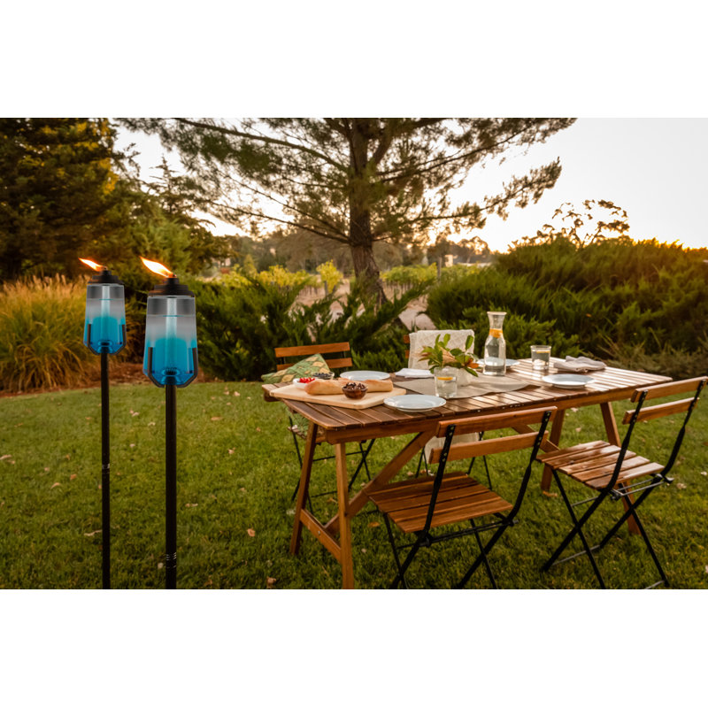 69 Inch Blue Industrial Glass TIKI Torch