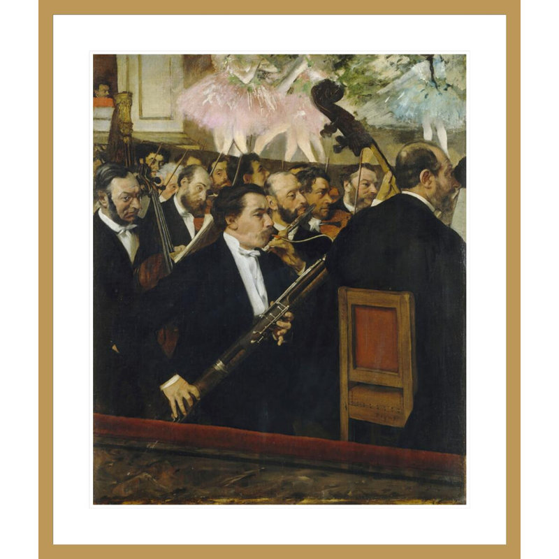 «L'orgue de l'Opera Desire Dihau (1833-1909) basson» par Edgar Degas, impression giclée encadrée, H 38,86 po x l 33,5 po