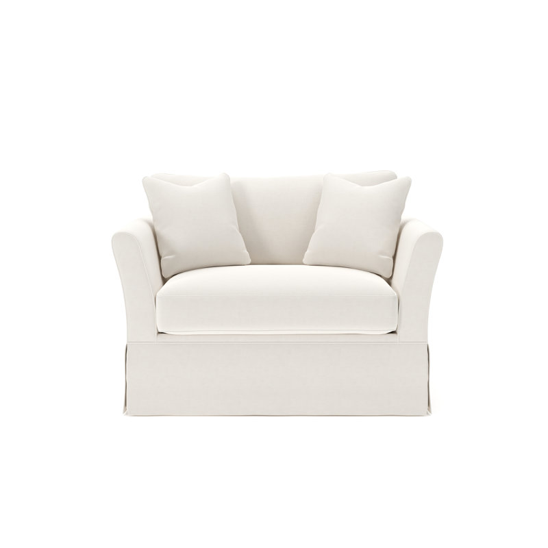 Chaise et demi rembourrée Shelby, Toile bleu marine Sunbrella®