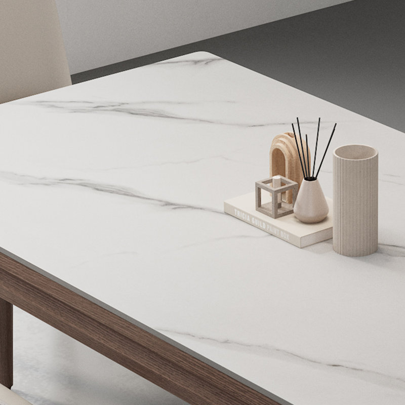 Ensemble de salle à manger en bois de frêne blanc avec chaises, H 29,52 po x L 55,11 po x l 31,49 po