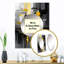 Zuehlke abstrait géométrique noir et jaune V - miroir décoratif géométrique, miroir mural moderne, impression d'art en métal-99690049