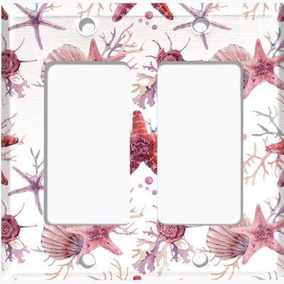 Patterned 2 - Gang Rocker Standard Wall Plate