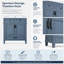 Meuble-lavabo de 30 po avec lavabo en céramique, structure en bois massif, portes à fermeture douce et grand rangement, style rétro bleu - bleu-1393312347-1393312357
