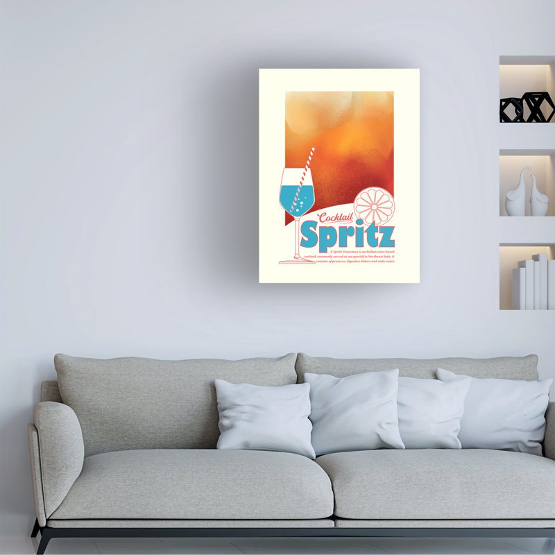 Boléro Aperol Spirz sur toile, H 32 po x l 24 po x P 2 po