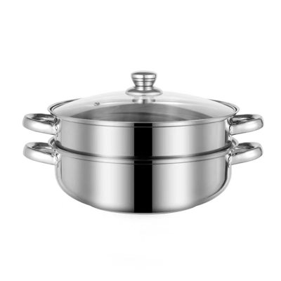 Steamer For Cooking, 18/8 Stainless Steel Steamer Pot, Food Steamer 11 Inch Steam Pots With Lid 2-Tier For Cooking Vegetables, Seafood, Soups, Stews A -  PSA LABORATORY FURNITURE LLC, ZGB0B66FMSXV