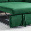 Canapé-lit convertible en velours moderne de 55 pouces avec design escamotable, dossier réglable et accoudoirs amovibles pour le salon