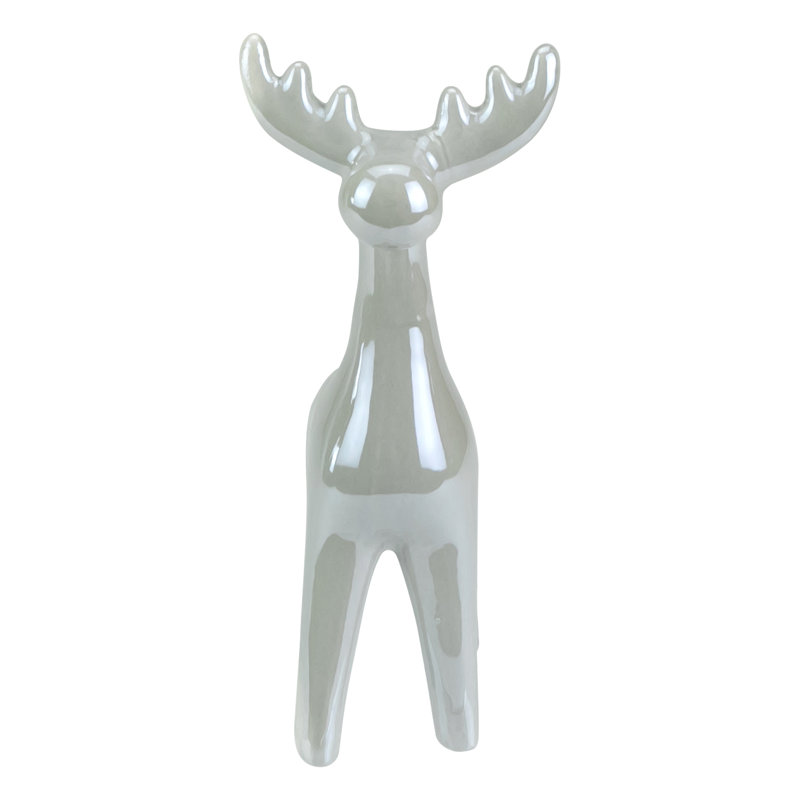 Figurine de Noël renne en céramique 7 po