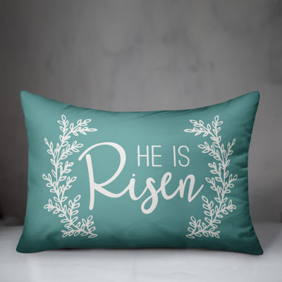  He Is Risen Lumbar Pillow