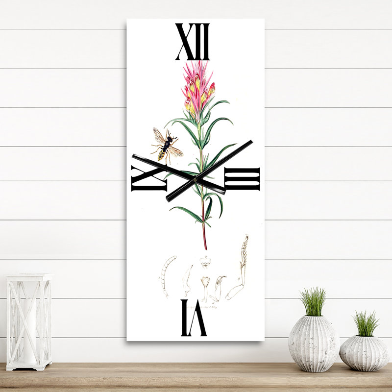 Horloge murale insectes et plantes I, Grand