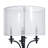 Bellamy Candelabra Floor Lamp - Corcy Gold & Black - White Shade
