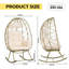 Chaise berçante intérieure en osier avec coussin et coussin pour la détente dans le patio Balcon-1212780583-1212780582