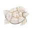 Figurine Bywood en forme de tortue côtière en bois et noix de coco 13 po blanche pour la décoration de chambre à coucher ou de salon