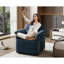 Fauteuil pivotant bleu Aurianna
