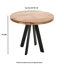 Lamantia Round Solid Wood Top Metal Base Dining Table