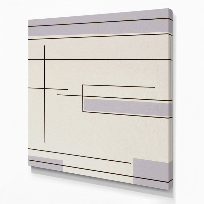 Minimalisme 42, art mural sur toile grise, H 12 po x l 12 po