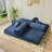 Lozena 78-Inch King-Size Convertible Sleeper Sofa Bed with No Assembly, Hybrid Mattress Couch Compression Sofa In a Box-217960201