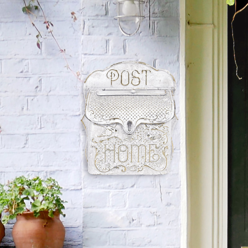Boîte aux lettres murale rétro pour petites boîtes aux lettres d'extérieur en métal pour les appartements, le côté de la maison, le porche et l'intérieur, parfaite pour les lettres et le petit courrier