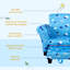 Bosi Toddler Chair Kids Chair Wood Frame Footrest High Back Blue