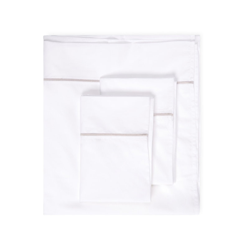 Ensemble de literie à broderie simple 1000 fils, Ensemble de draps pour très grand lit + un drap-h, gris