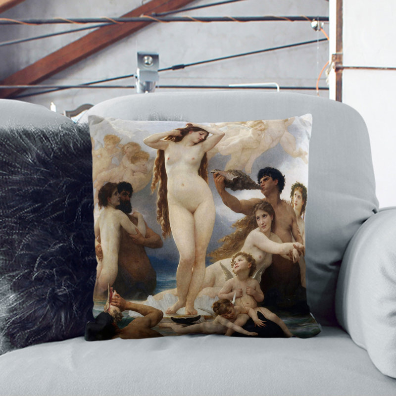 The Birth of Venus Scatter Cushion, Stone, 40cm H x 40cm W x 15cm D