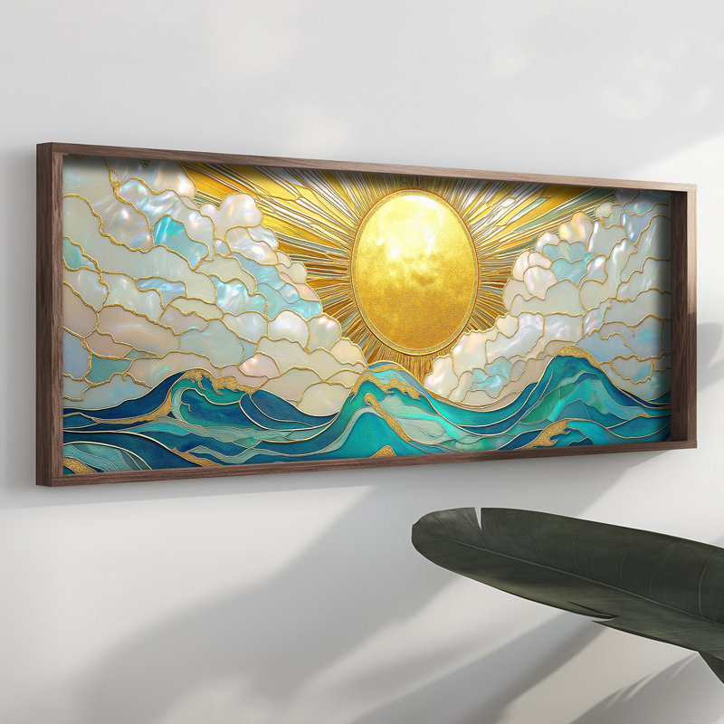 Elegant Decorative Framed MDF Painting, 15.7 x 47.2 x 0.1 inches | 100% MDF with 3 mm Thickness, 100% Pine Wood Frame | UV Printed Artwork for Home Decor, Living Room, Office, Modern Aesthetic