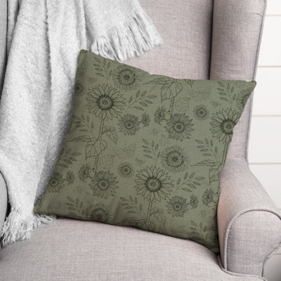 Polyester/Polyester Blend Throw Square Pillow Cover & Insert