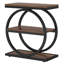 Table de bout industrielle étroite avec 3 tablettes - table d'appoint mince de 23,6 po pour petits espaces-1585571052