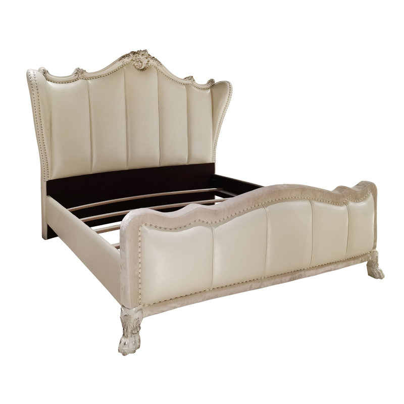 Lit standard en cuir Adison, Grand
