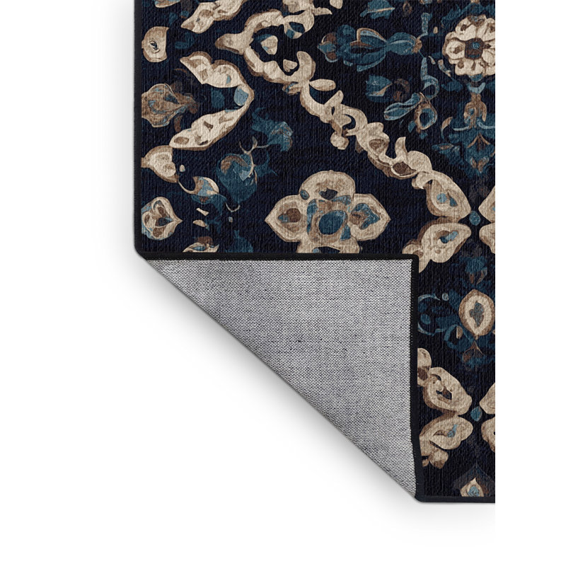Machine Washable Gray Area Rug, Rectangle 2' x 3'
