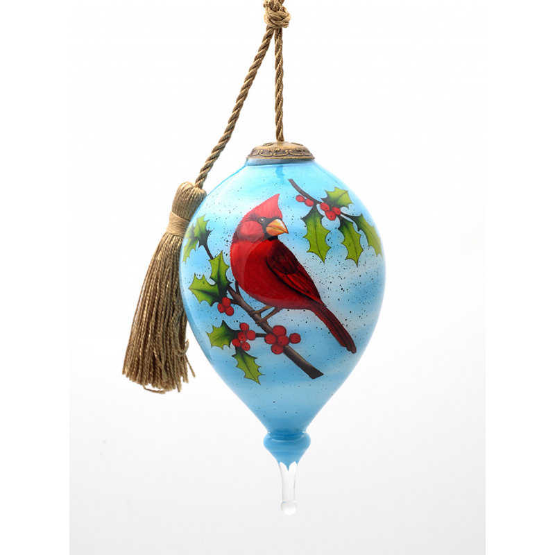 4.75'' Solid Colour Glass Finial Ornament