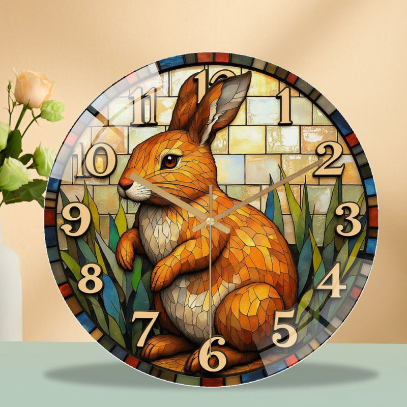 Horloge murale en verre teinté, horloge murale 12 po