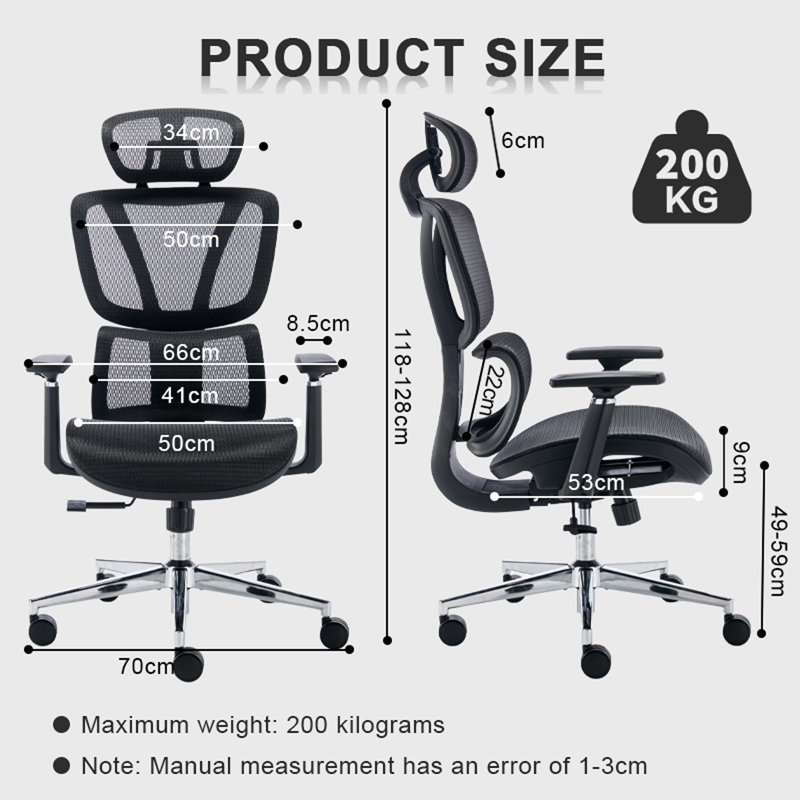 Inbox Zero Gavazova Office Chair with Headrest