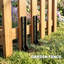 Outsunny 2 Pack Fence Post Repair Kit, Metal Fence Post Support with Drill