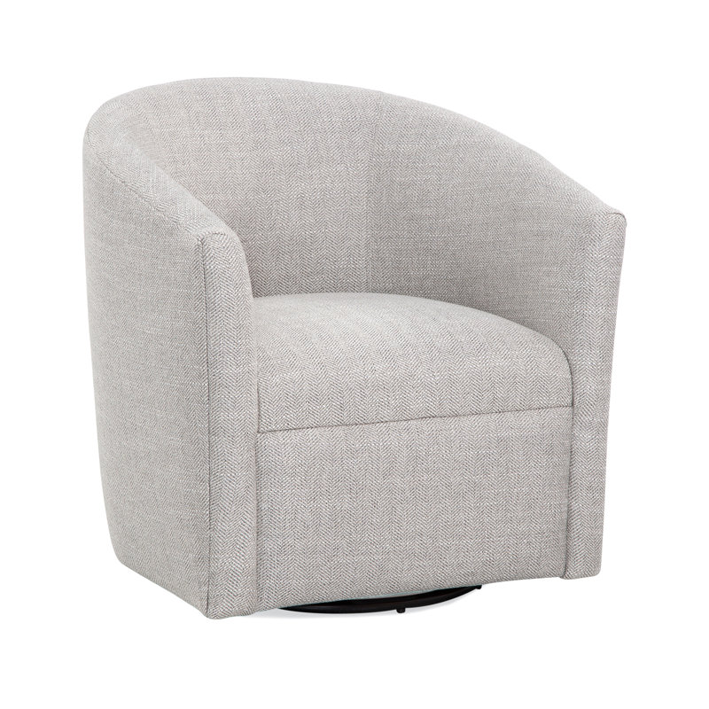 Fauteuil demi-tonneau pivotant Lainey, Beige