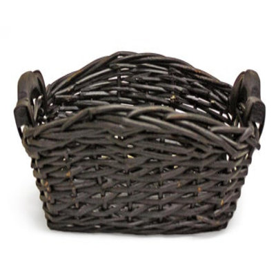 Dark Brown With Raised Sides Willow Basket