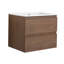 Meuble-lavabo mural 24 po avec lavabo en céramique, 2 tiroirs à fermeture en douceur 24 po-61313405