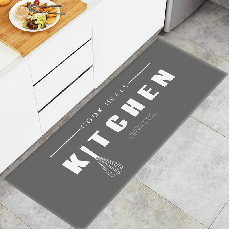 Tapis en jute tissé à la machine en gris / blanc, Rectangle 2 pi 7 po x 4 pi 11 po