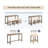 Long Counter Height Dining Bar Table & 3 Stools Set—Built-in Power Strip, Padded Seats, Space-Saving for Kitchen/Living/Game Room