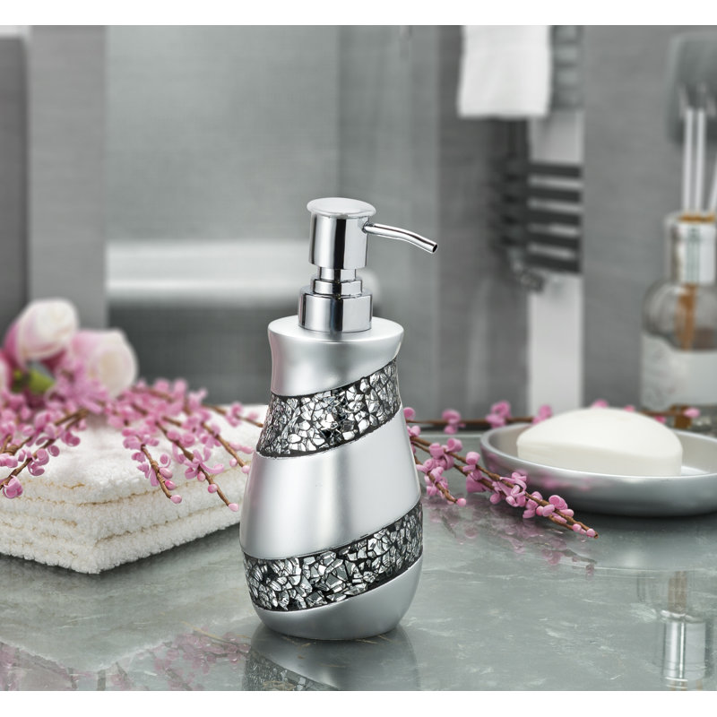 Silver Mosaic 6-Piece Bathroom Accessories Set