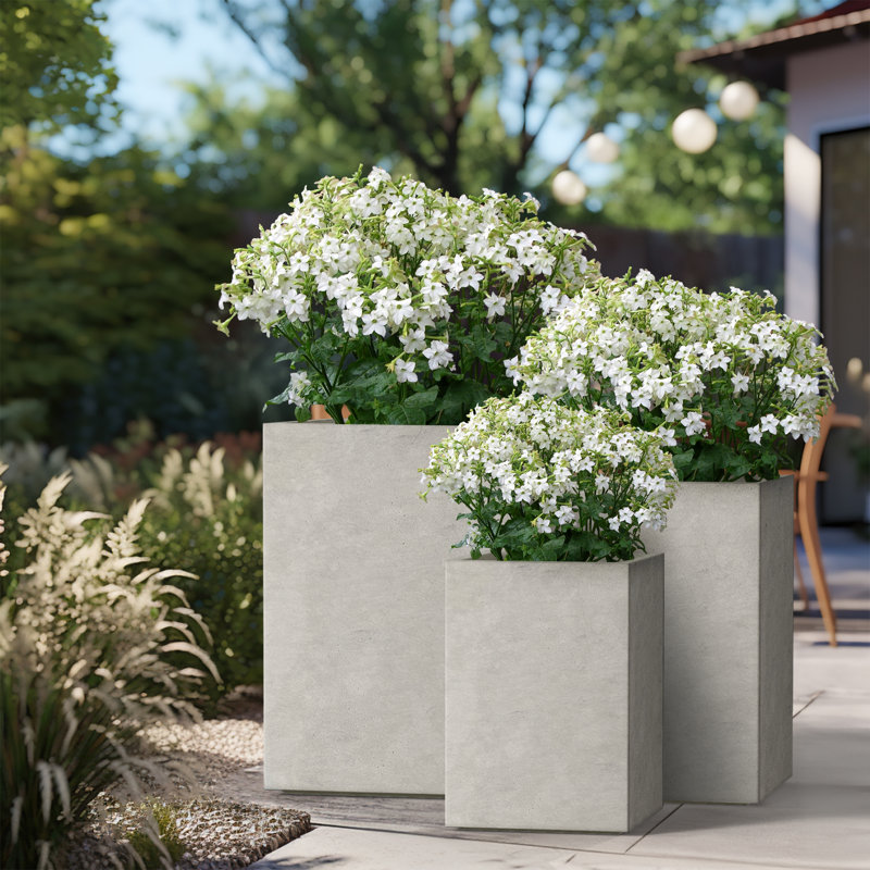 Ineshia Handmade Planter Box, Pale Yellow