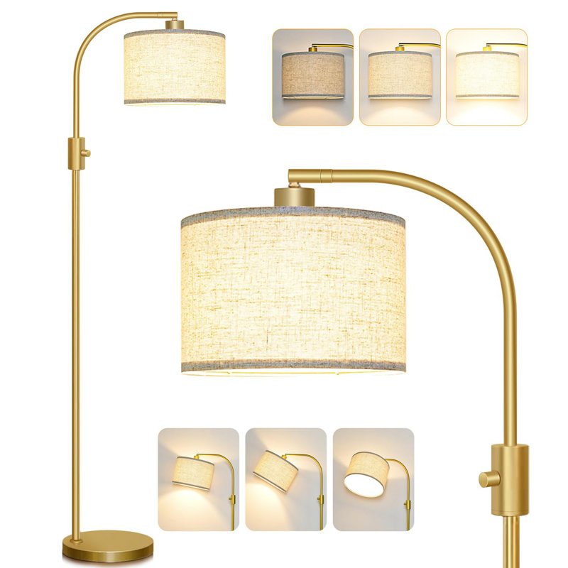 Reinmar 65'' LED Arched Floor Lamp, Gold
